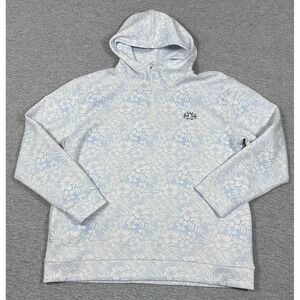 KaiPar Hoodie Mens Size 4XL White Blue Floral Hawaiian Performance Stretch Golf